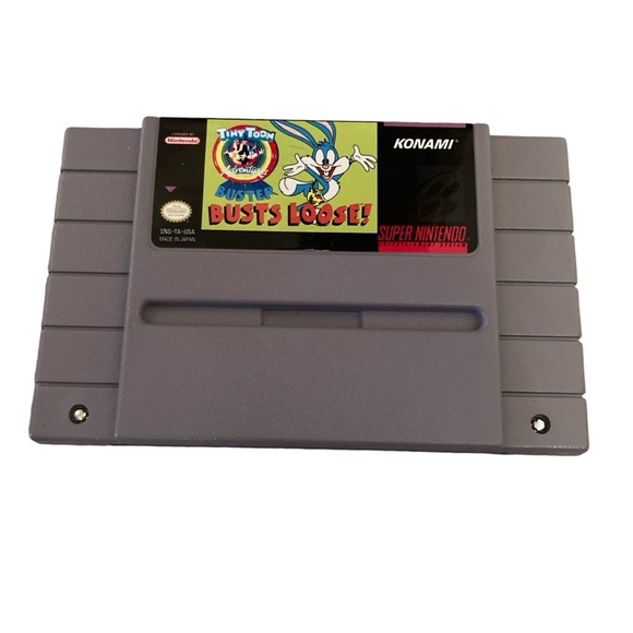 Tiny Toon Adventures Buster Busts Loose Super Nintendo Video Game Konami - Picture 1 of 3
